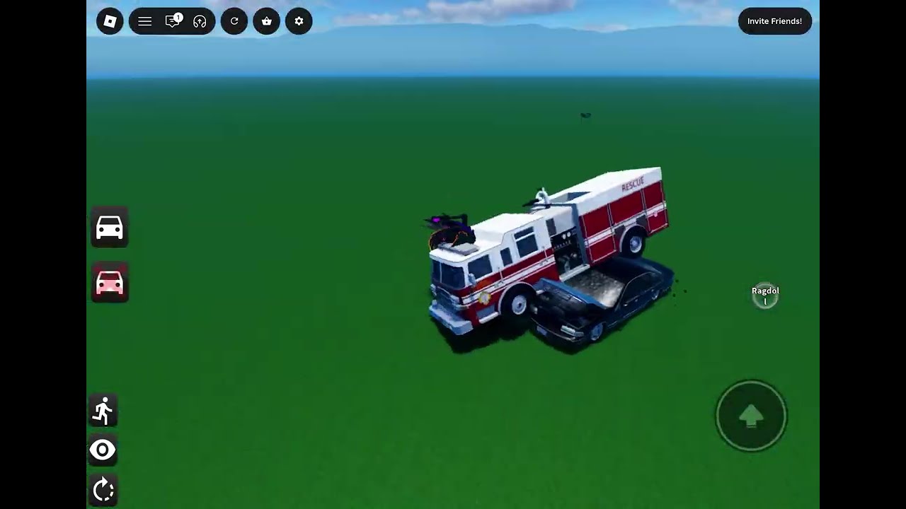 Car crash car fly 😆