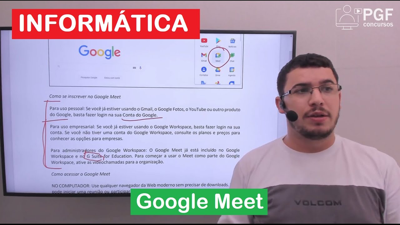 Informática para Concursos: Google Meet