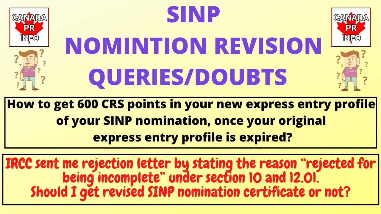 SINP Nomination Revision Queries/Doubts | Should I Get Revised SINP Nomination Certificate?