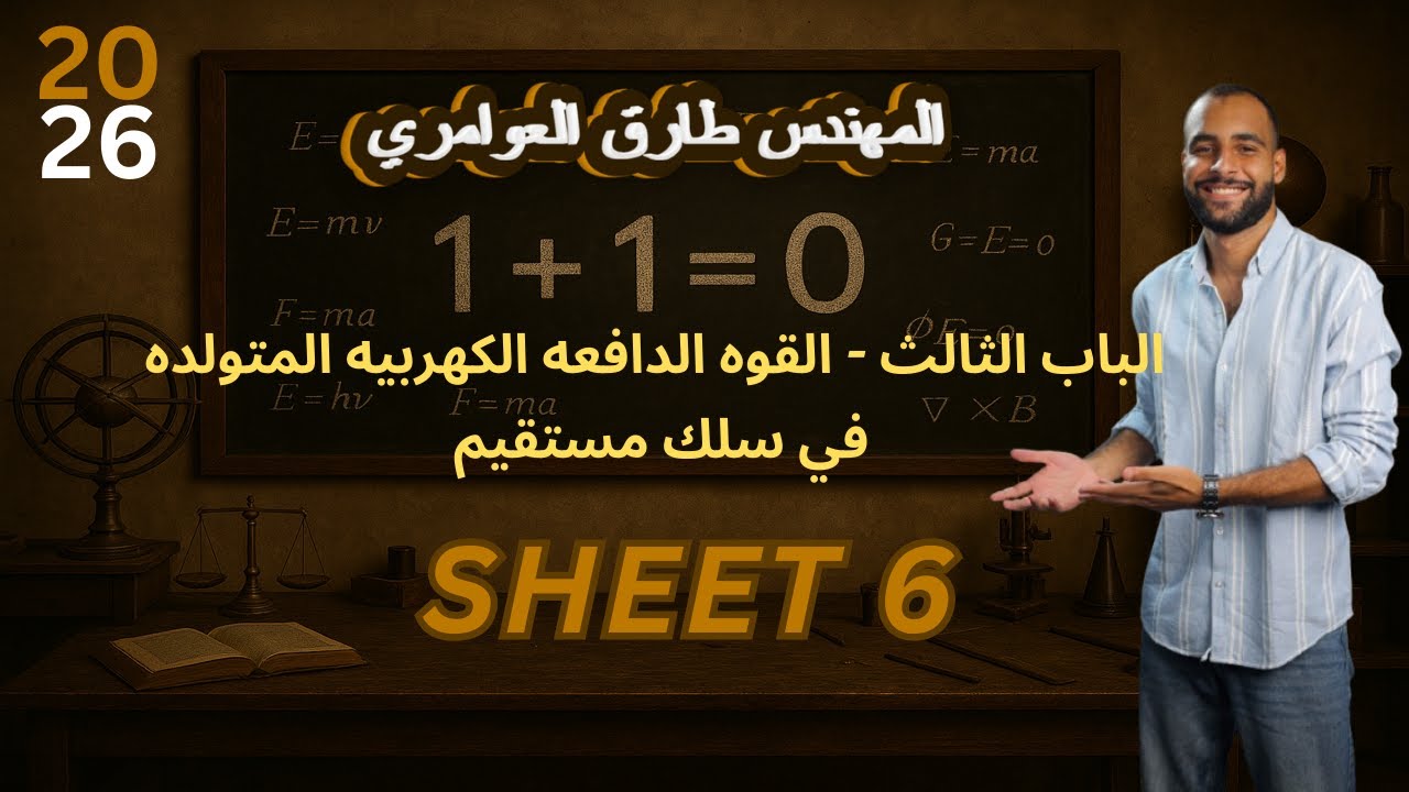 البـاب الثالـث | القوه الدافعه الكهربيـه المتولده في سـلك مـستقيم 🔥