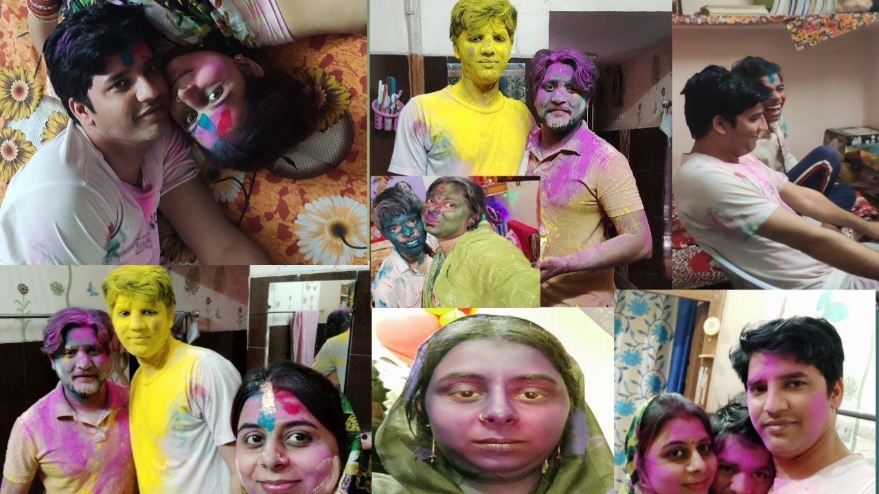 Holi vlog!! 3sal bad bhai aya holi celebrate krne!! Holi par bura hal!!