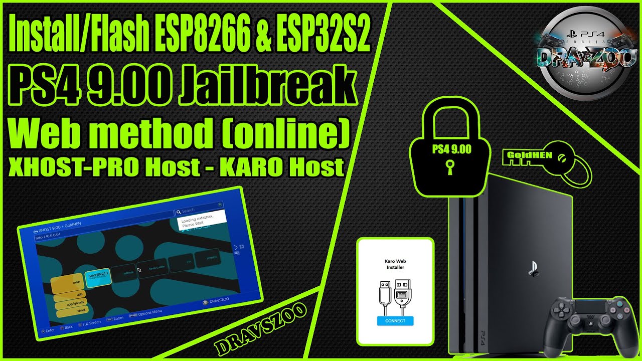 Install/Flash ESP8266 & ESP32S2 Web Method (Online) | XHOST-PRO Host/KARO Host | PS4 9.00 Jailbreak