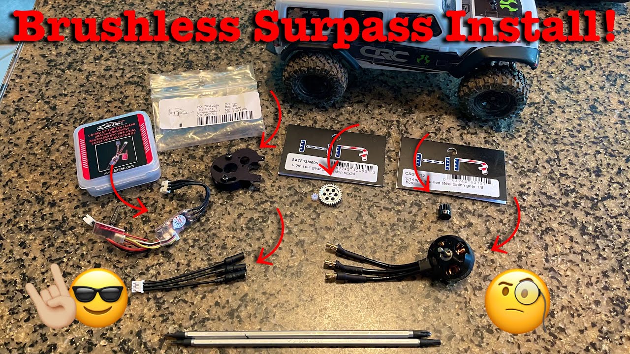Scx24 Furitek & Surpass Motor Install! // Long, slow install video 🙂👍🏻//