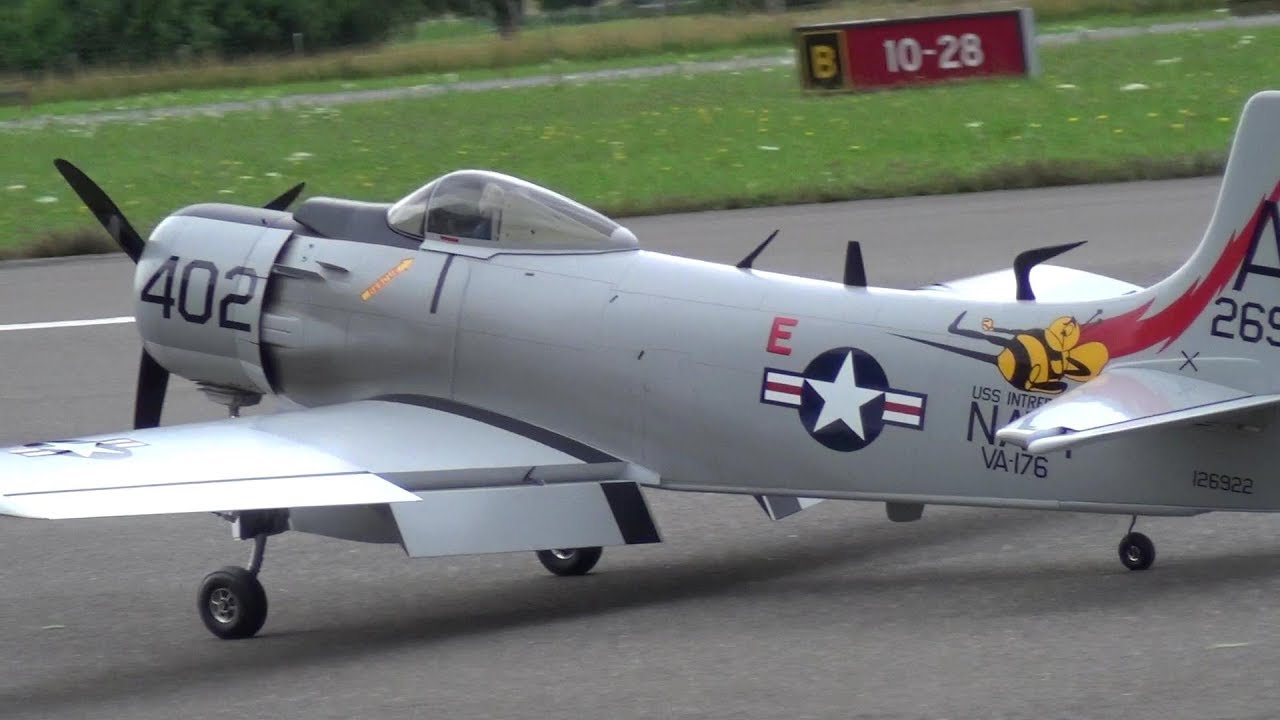 Douglas Skyraider A1 Scale RC Model Airplane WM Meiringen 2018