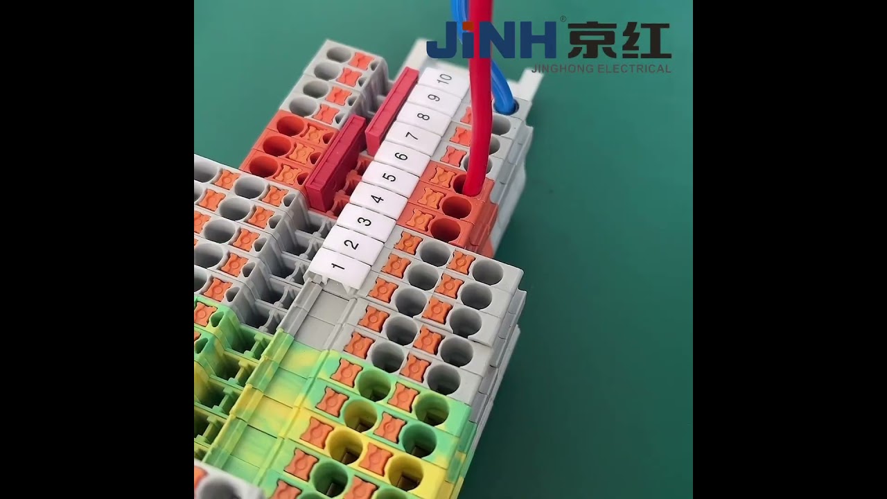 The JH PT 2.5 DIN Rail Terminal Block from Jinh.#Jinh #DINRail #TerminalBlock #WireConnecting