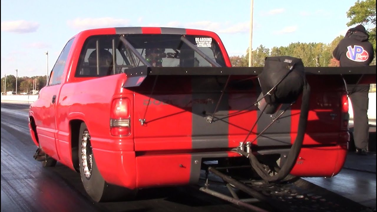 This 3,500 HP Screw Blown 98 Hemi Powered Ram Is Wild! 4.0s In The 1/8 Mile - Cadotto Racing