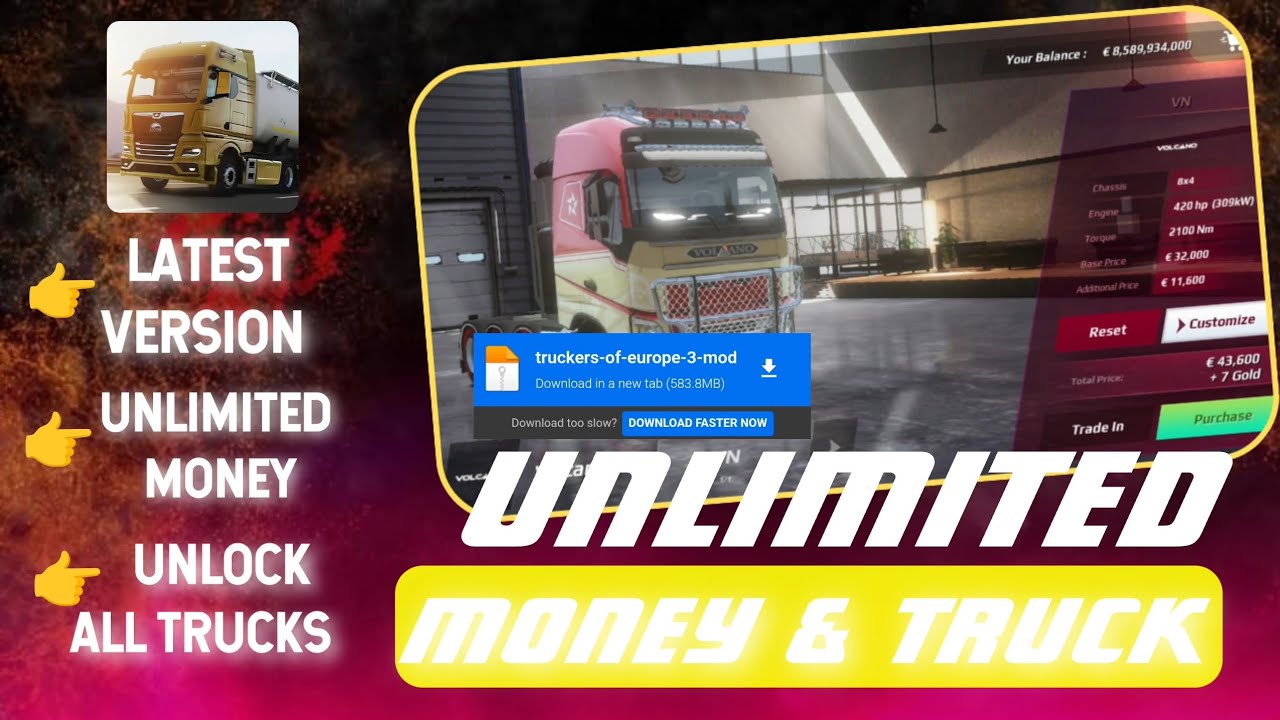 HOW TO DOWNLOAD TRUCKER OF 3 MOD APK | HOW TO DOWNLOAD TRUCKER OF EUROPE 3 IN PC/IPHONE | UNLIMITED 