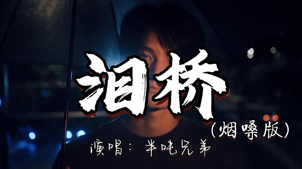 半吨兄弟 - 泪桥（烟嗓版）『就像站在烈日骄阳大桥上 眼泪狂奔滴落在我的脸庞。』『动态歌词MV』
