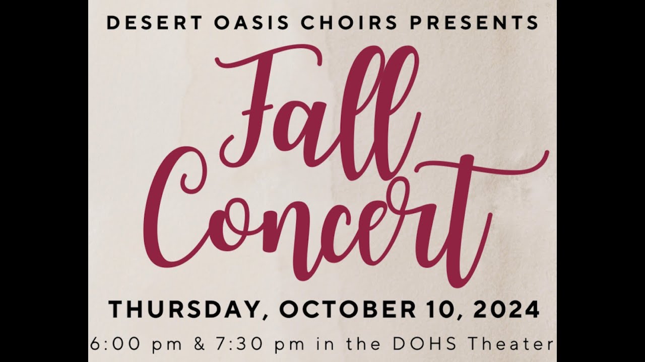 DOHS Choirs Fall Concert 2024 7:30 pm