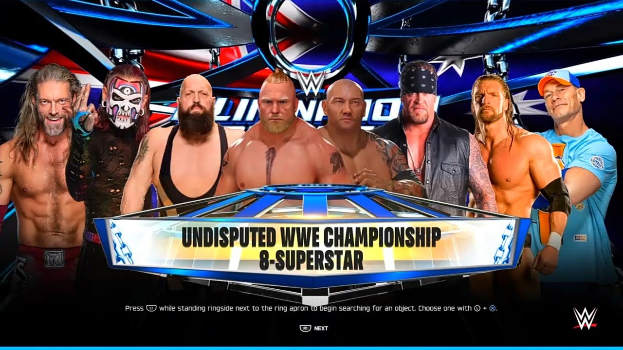 8 Men Elimination Match for Undisputed WWE Championship!