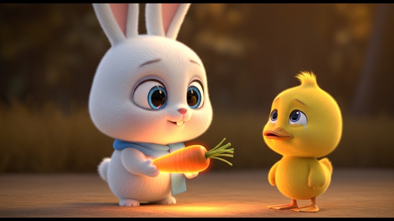 Sharing the Last Carrot 🥕 | Bunnli's Kind Heart |  3D Animated Kids Story | BunnliTales