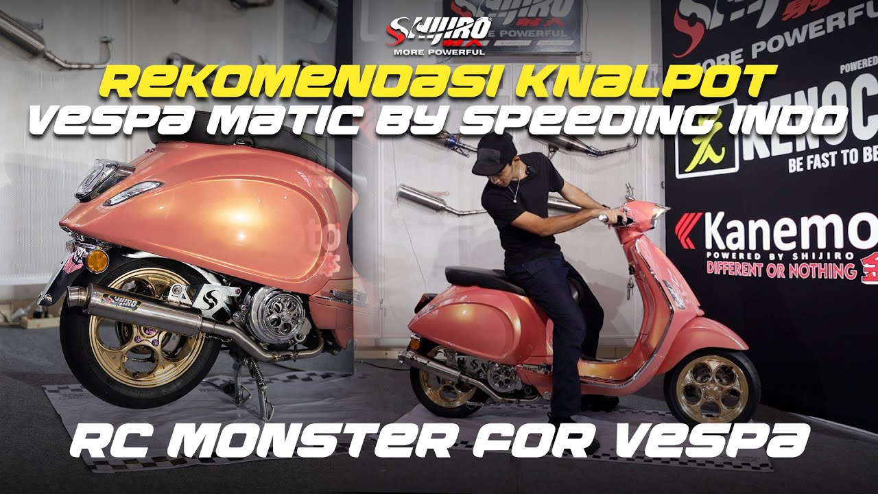 REKOMENDASI KNALPOT VESPA MATIC SPRINT I GET | BY SPEEDING INDO.