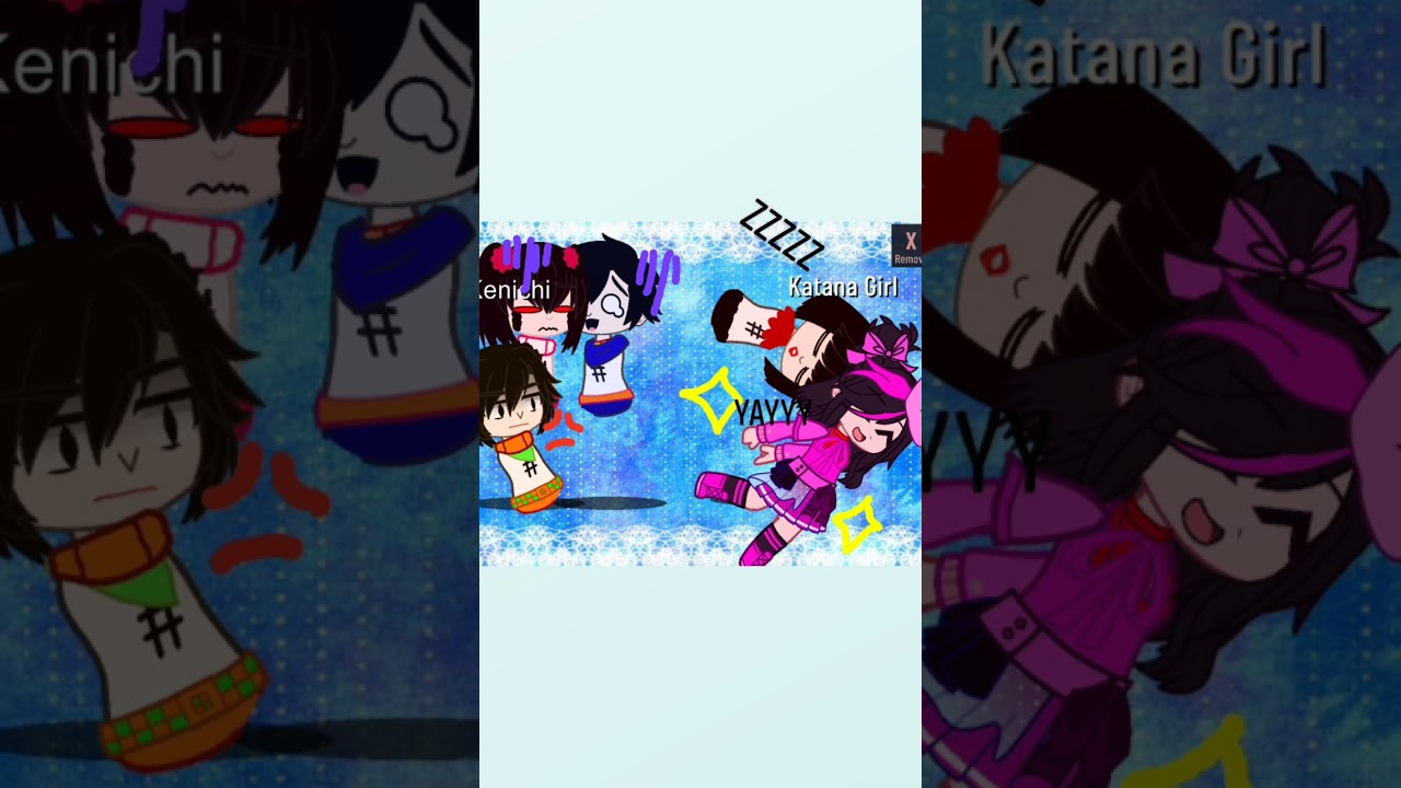katana girl and The as the gods Will Kokeshi dolls Fall in the Billding #niko /#yao
