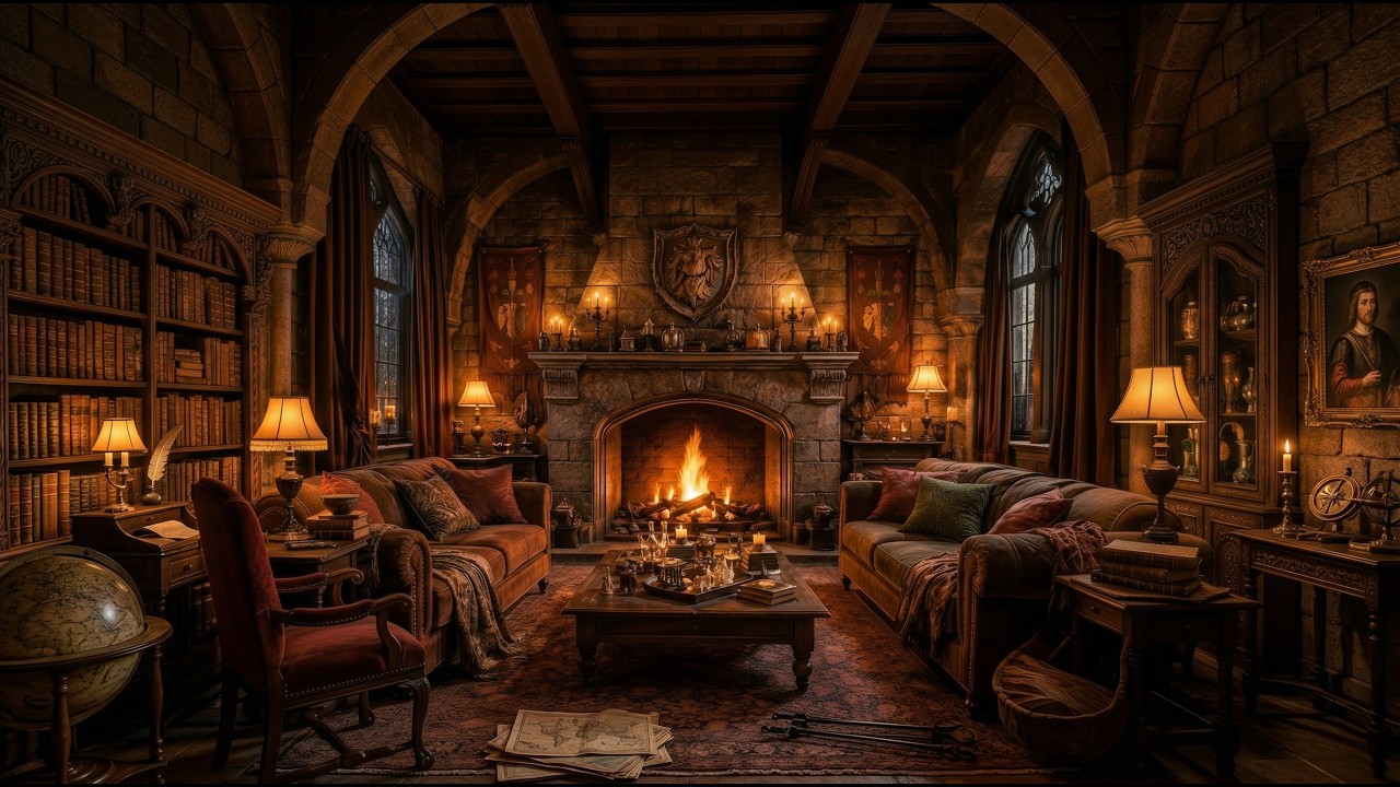Cozy Fireplace Ambience 🔥 Crackling Fire Sounds for Study, Relaxation & Deep Sleep (2+ Hours)
