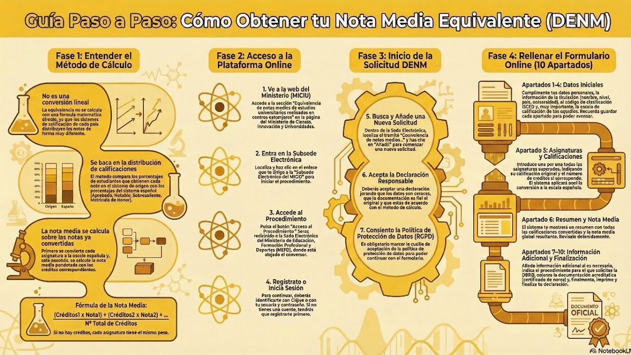 Cómo hacer la NOTA MEDIA EQUIVALENTE para estudios de Máster en España para Latinos en el 2026