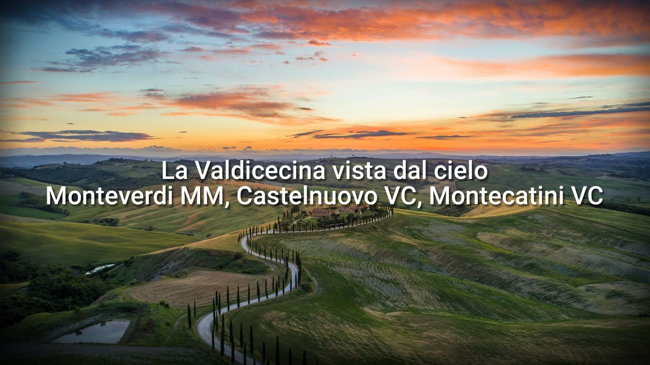 Monteverdi MM, Castelnuovo VC e Montecatini VC | La Valdicecina vista dal cielo