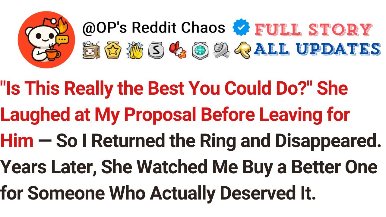 "Is This Really the Best You Could Do?" She Laughed at My Proposal Before Leaving for Him — So I...