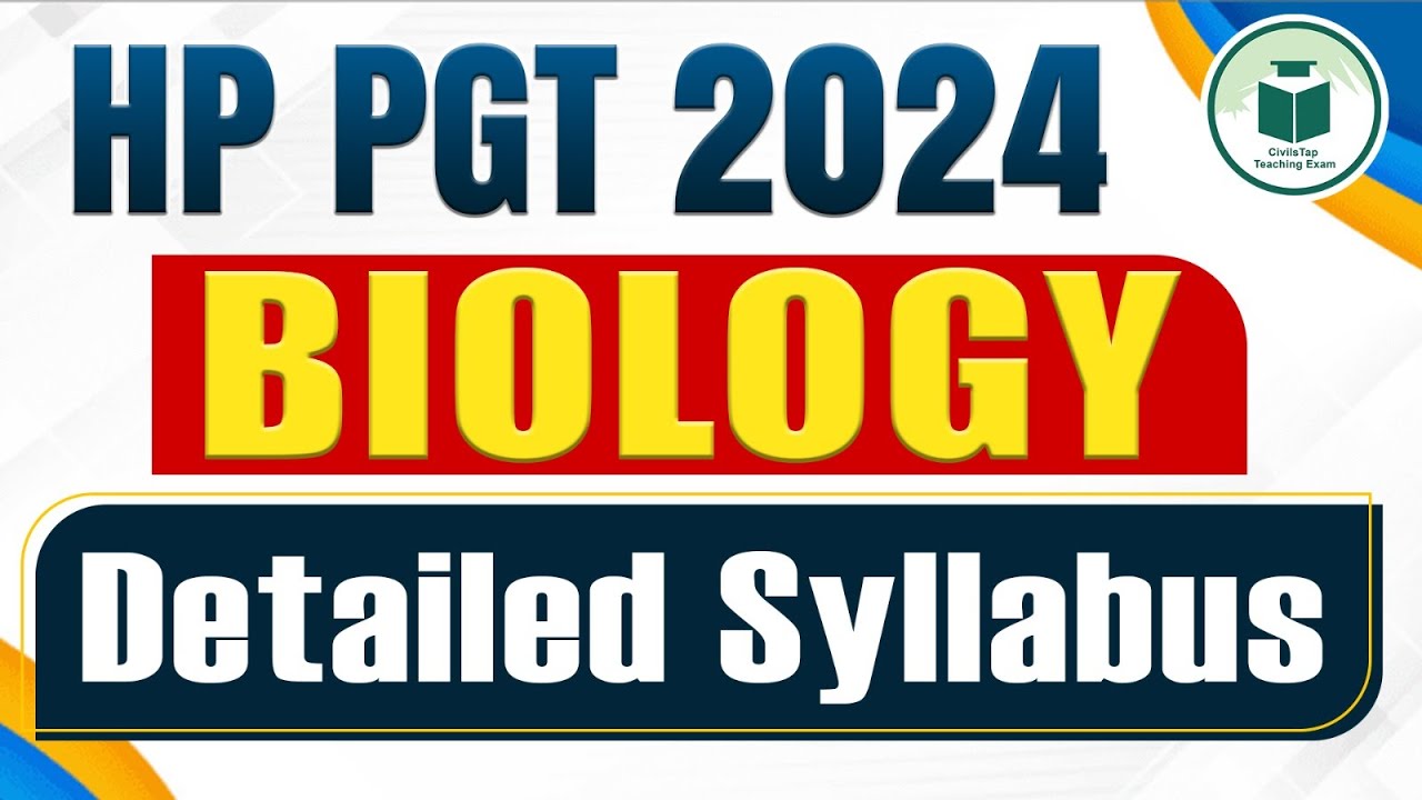 HP PGT Commission | Biology | Detailed Syllabus | By Nikkita mam