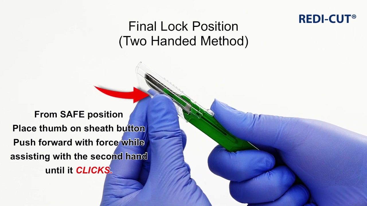 REDI-CUT® Safety Scalpel with Retracting Sheath and Final Lock