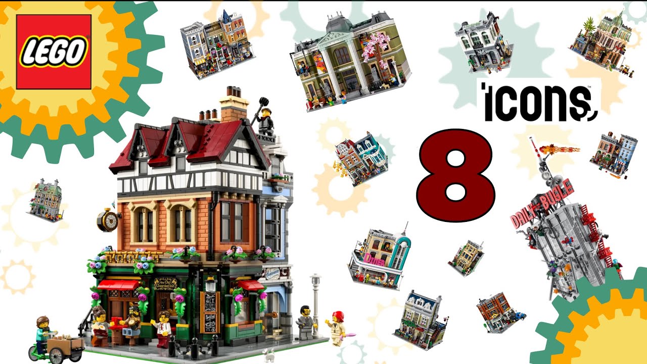 Modular Madness! 8! Placing LEGO Tudor Corner 10350 Combined Layout Configurations Icons #legocity