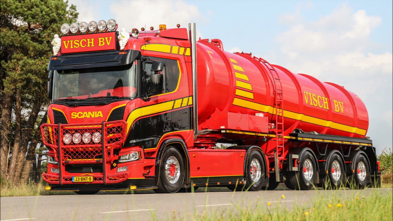 VISCH BV SCANIA R650 NextGeneration V8 sound compilation + ONBOARD