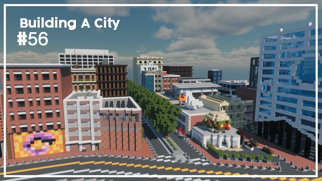 Building A City #56 // Shopping District // Minecraft Timelapse