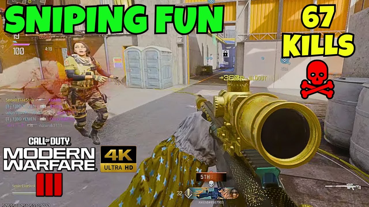 67 Kills with the KATT-AMR Sniper! Insane Headshots & Collateral | MW3 Sniper Gameplay