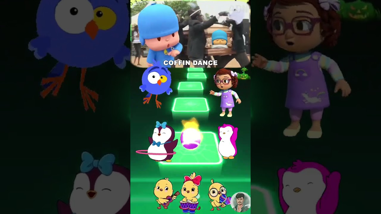 Nina Pocoyo coffin dance Sprunki vs Tiles Hop EDM Rush Geme 🎯🎮 