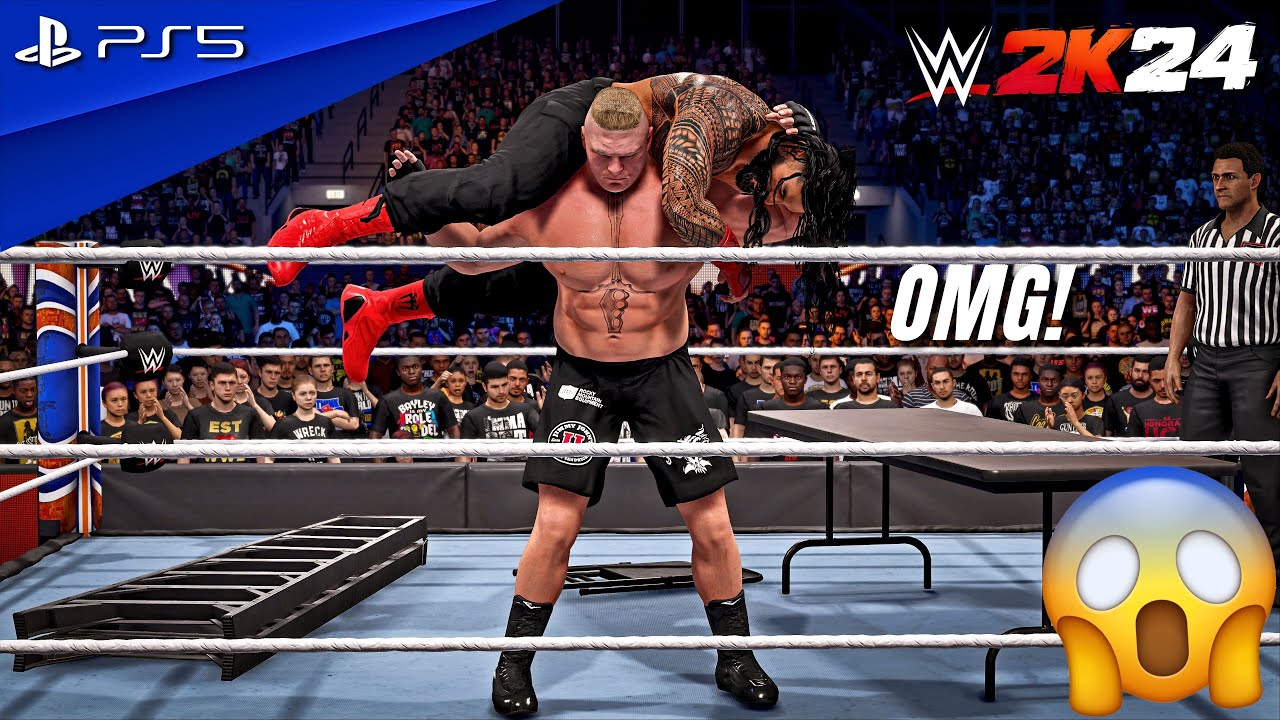 WWE 2K24 - Brock Lesnar 30-Man Gauntlet Match at WrestleMania | PS5™ [4K60]