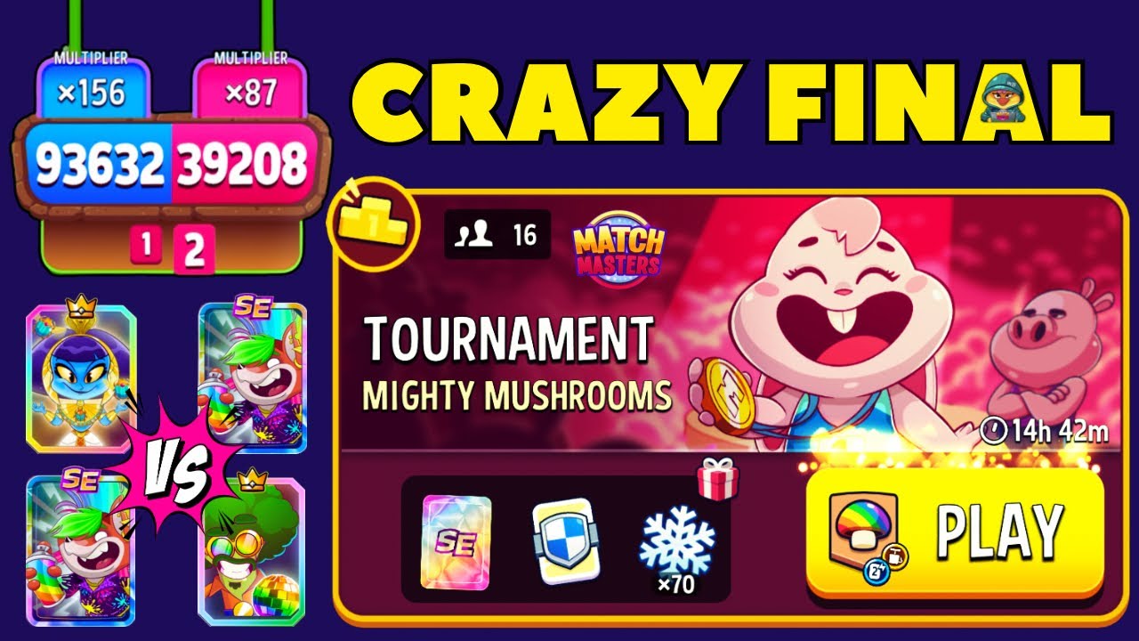 MIGHTY MUSHROOMS + BLOW’EM UP 16 players | Match Masters TOURNAMENT