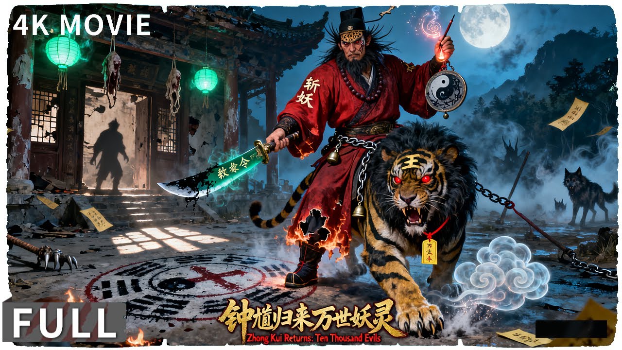 4K Full 钟馗召唤神龙大战群妖 黑神话新作钟馗的故事起源 动作 / 奇幻 《钟馗归来万世妖灵 GUI Loong》黎真安 / 吕熙