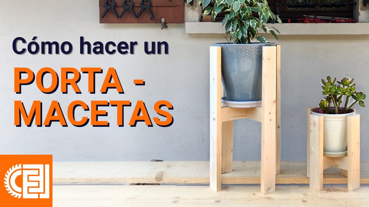 Porta macetas de madera - Carpinteria para principiantes