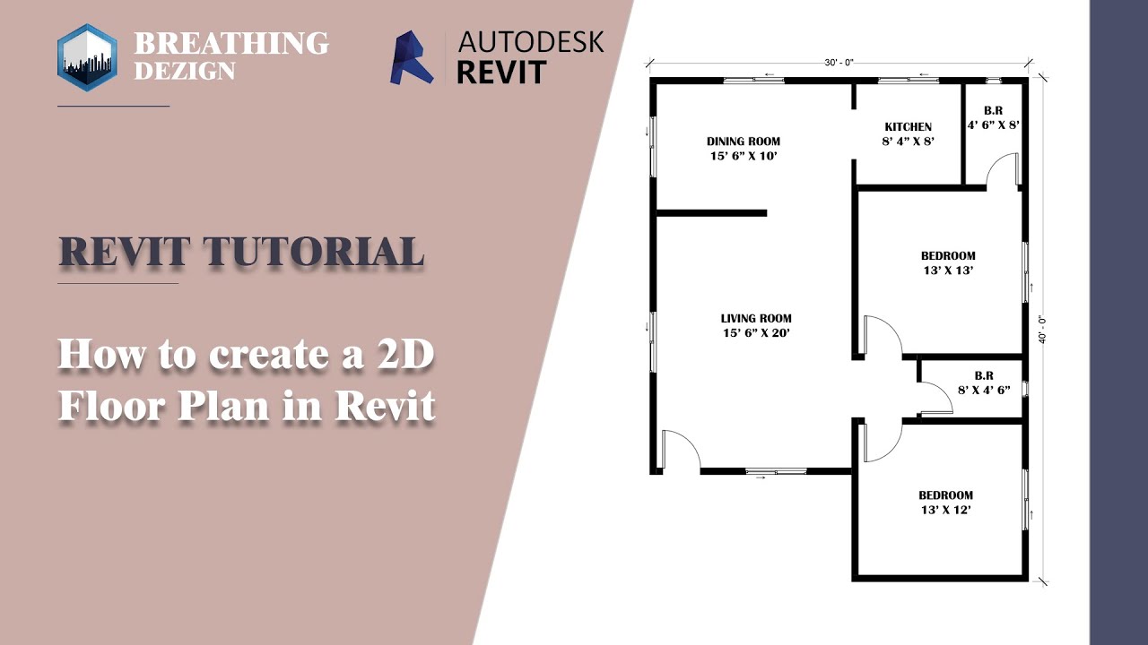 How to create a 2D Floor Plan - Revit (2021) Basic Tutorial