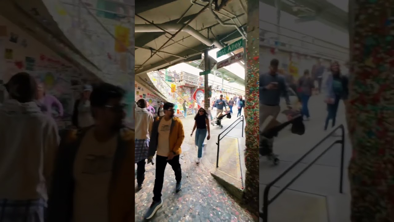Gum wall in Seattle,WA •••