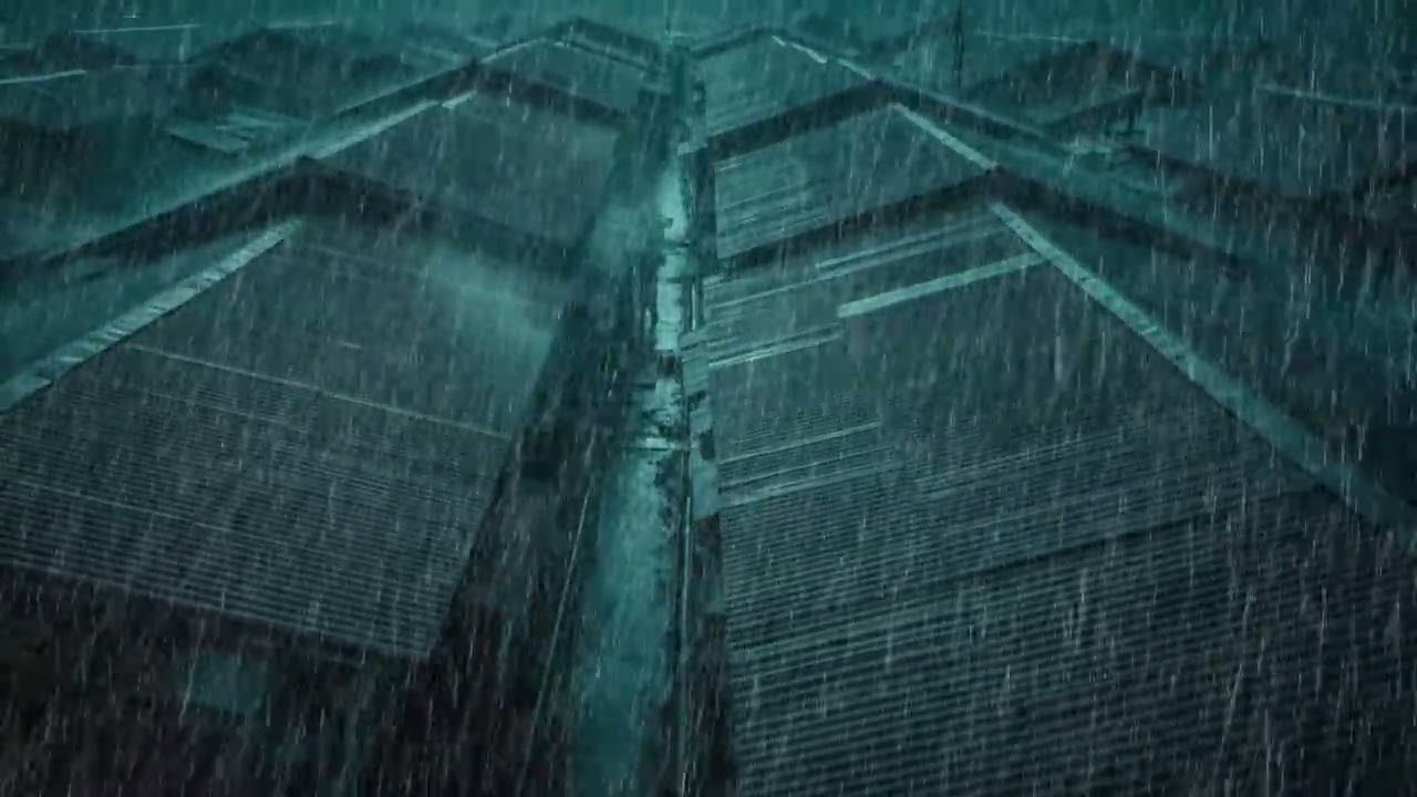 No Ads Rain Sounds for Sleeping - ASMR Torrential Night Rain On Tin Roof for Anxiety