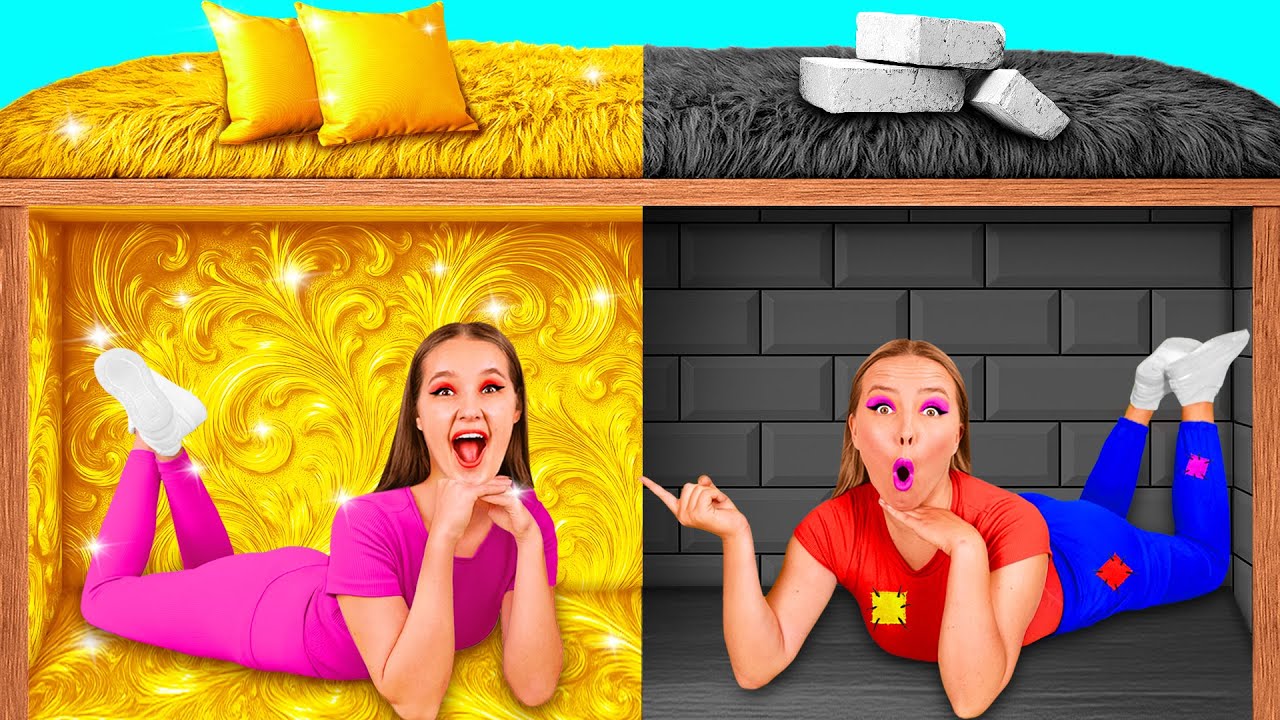 Secret Rooms Under The Bed | Rich VS Broke Parenting Hacks by DoDo Challenge