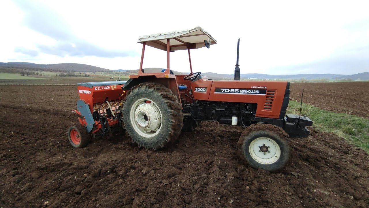 NEWHOLLAND 7056 İLE NOHUT EKİMİNE BASLADİK (NOHUT MİBZERİ İLE)
