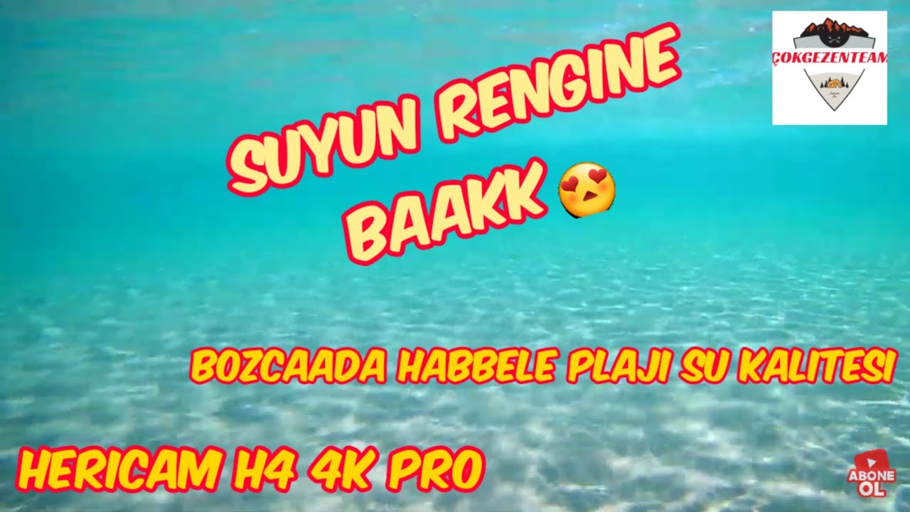 &Ccedil;ANAKKALE BOZCAADA HABBELE PLAJINDAYIZ. HERİCAM H4 4K PRO İLE SU ALTINI G&Ouml;R&Uuml;NT&Uuml;LEDİK. AKVARYUM GİBİ.