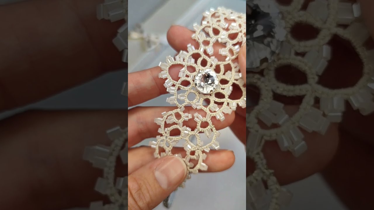 Rare hair accessory #frivolite #earrings #tatting #tattingdesign #frenchlace #jewellery