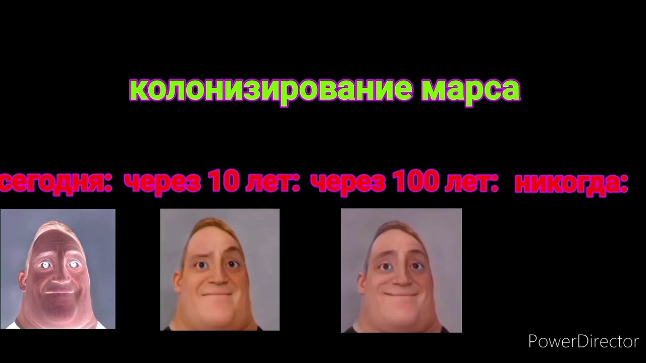 СЕГОДНЯ Vs ЧЕРЕЗ 10 ЛЕТ Vs ЧЕРЕЗ 100 ЛЕТ Vs НИКОГДА (мистер исключительный мем)