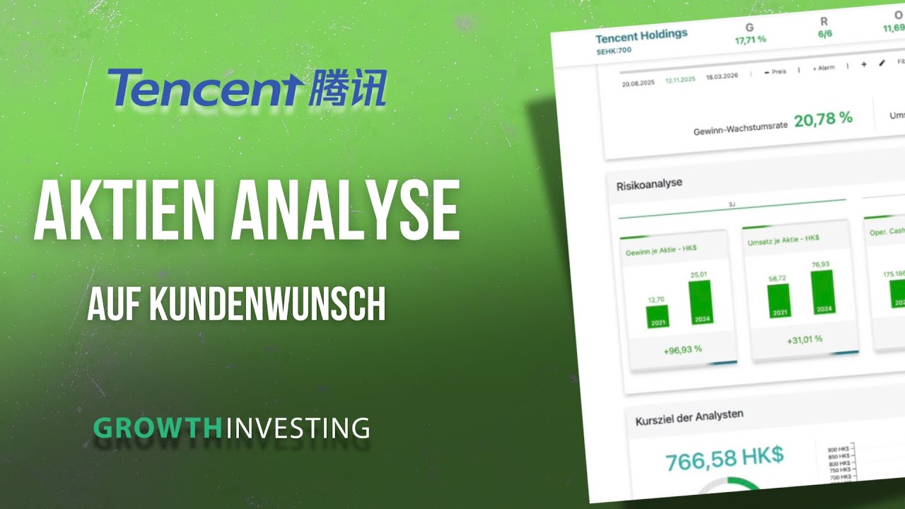 Tencent Holdings Aktie Analyse &ndash; Kundenwunsch aus dem Livestream fundiert gepr&uuml;ft