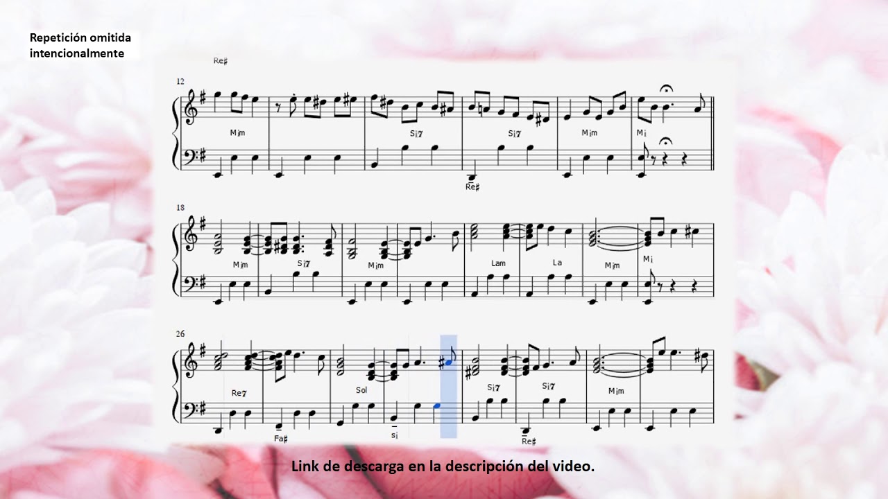 Rosa de otoño. Vals. Partitura para acordeón.