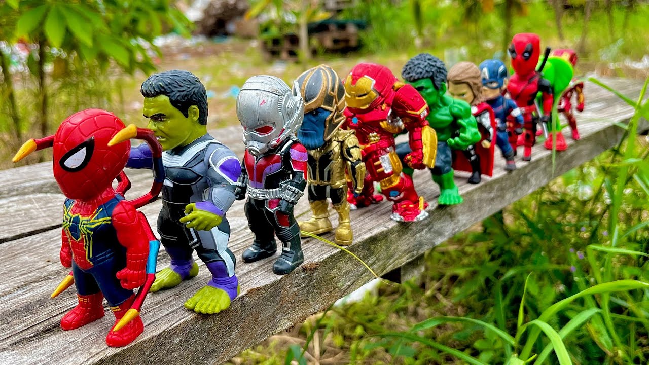 Avengers Superhero Story,Marvel's captain America, Spiderman vs Hulk,iron man,thanos,Thor.toys.124