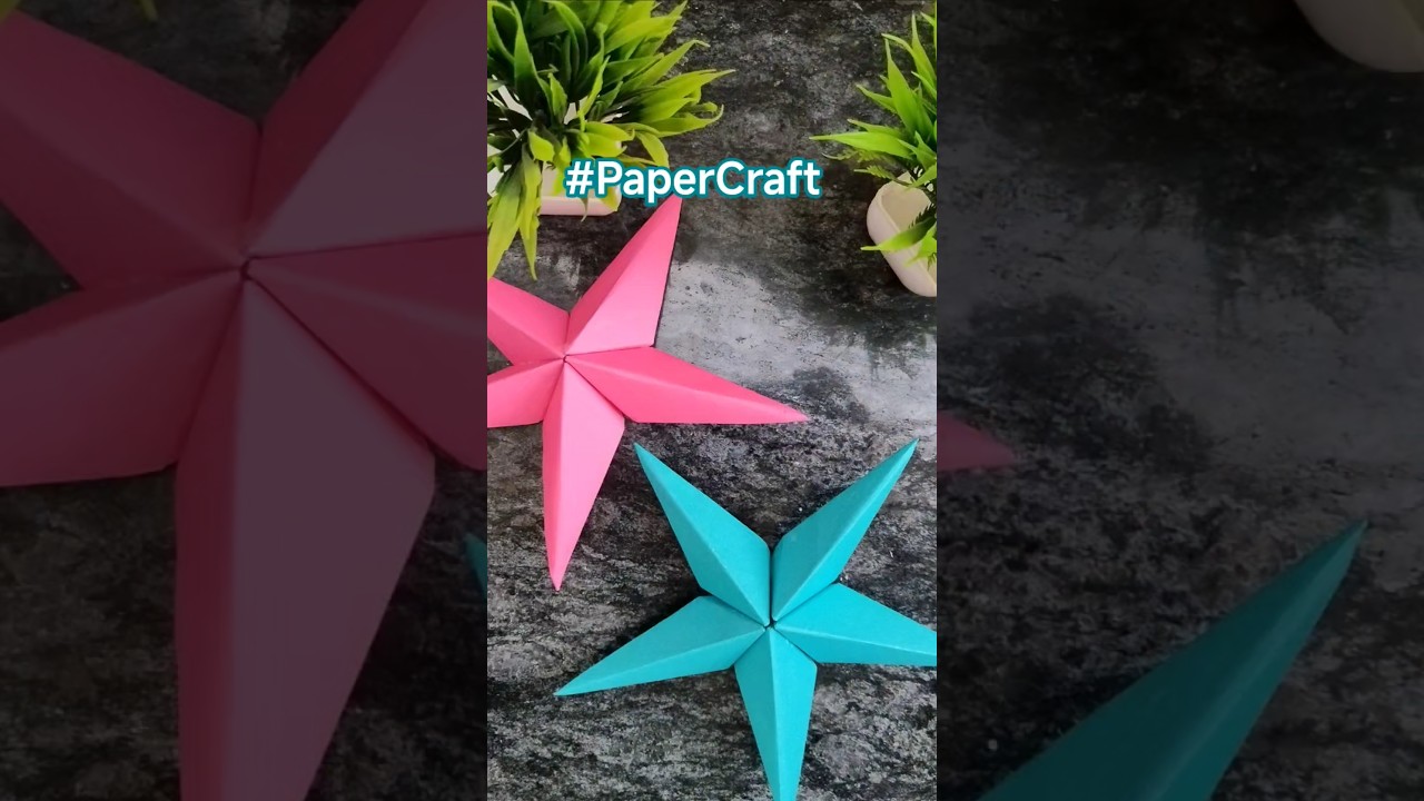 ⭐ Easy Star Paper Craft | DIY Paper Star Decoration #DIYStar #StarCraft #EasyCraft #Handmade