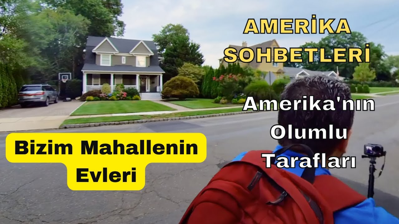 Amerika New Jersey'deki Mahallem. Amerika'nın Olumlu Tarafları.Tipik amerikan evleri