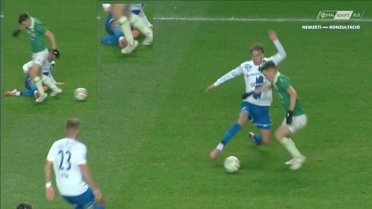 Németh Hunor (MTK) piros lap az ETO ellen 1