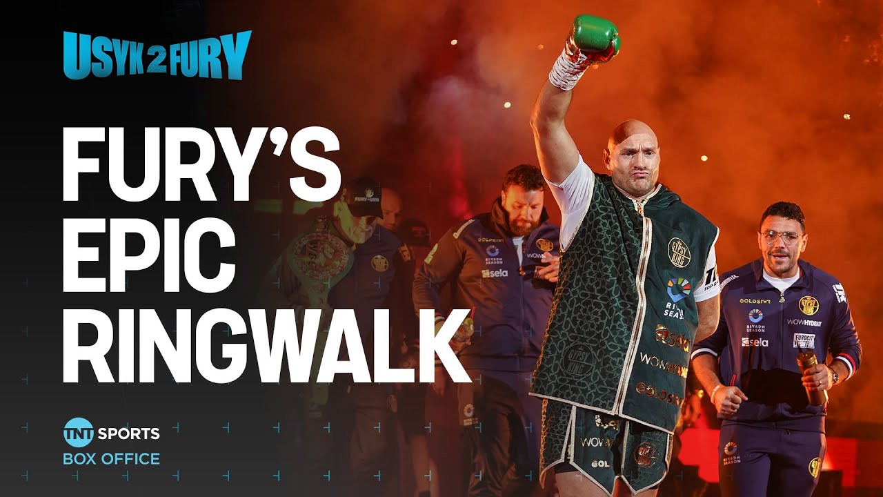 THE GREATEST SHOWMAN 👑 Tyson Fury's INCREDIBLE Ringwalk before Oleksandr Usyk Showdown 🔥 #UsykFury