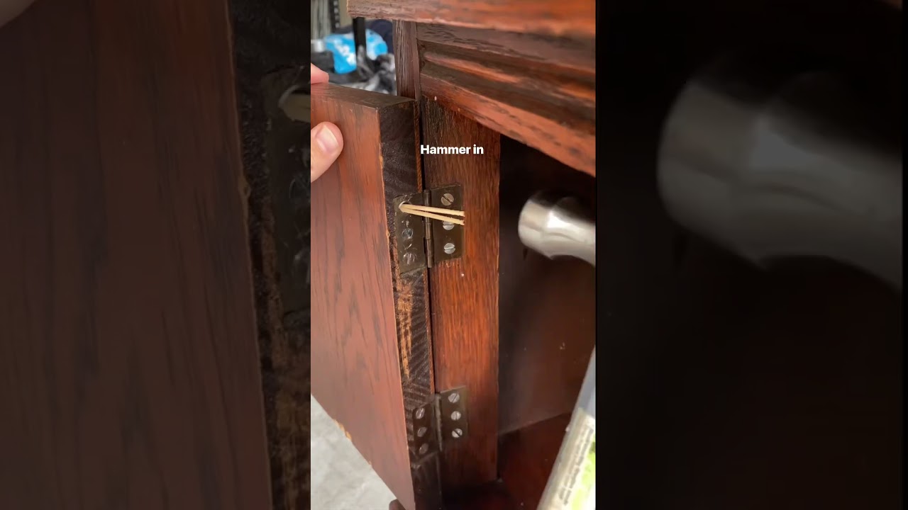 Easy Way to Fix a Stripped Screw in Wood! #furnitureflipping #diyproject