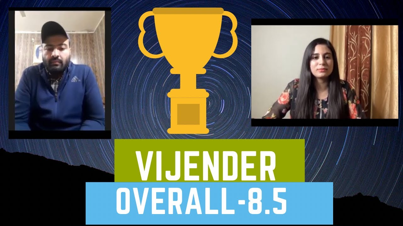 How did VIJENDER manage to secure 8.5 in his IELTS GT in a matter of 2 weeks?