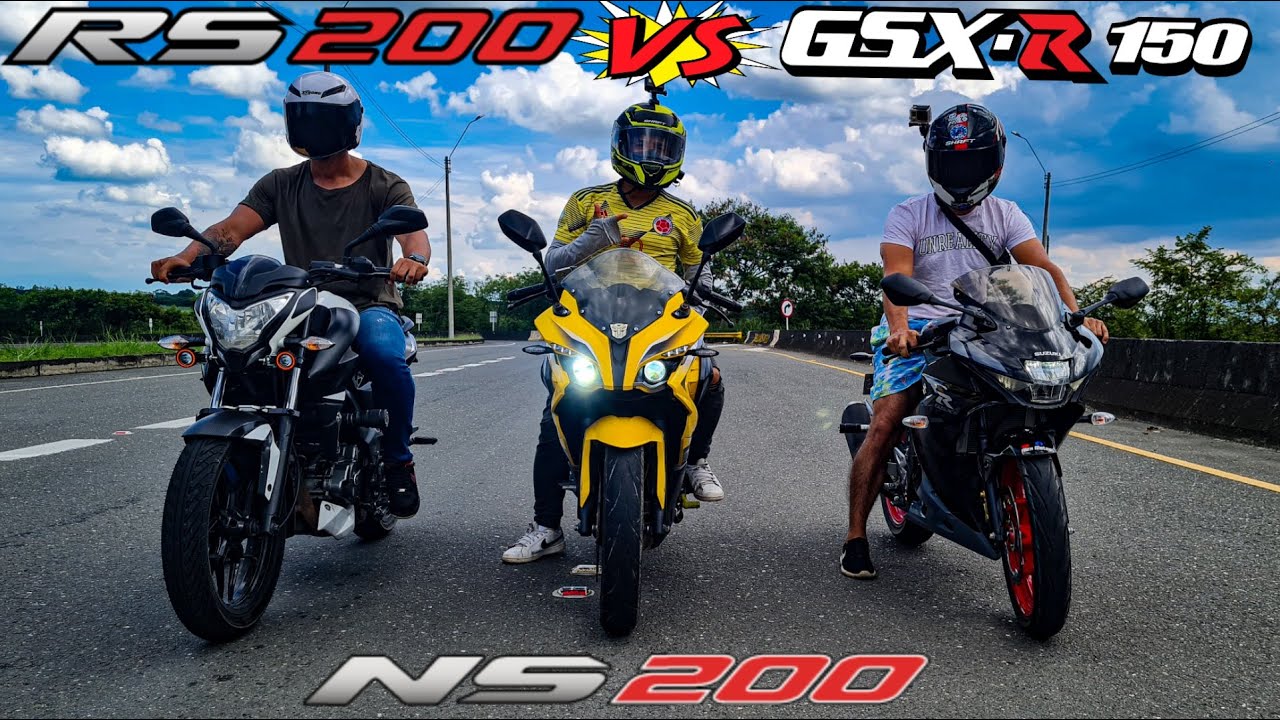 Pulsar RS200 VS Suzuki GSX-R 150 VS Pulsar NS 200 Drag Race |Top End 🏍🏍🔥